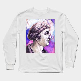 Cassius Dio Pink Portrait | Cassius Dio Artwork 8 Long Sleeve T-Shirt